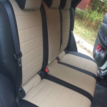 Авточехлы Автопилот Черный темно бежевый цвет